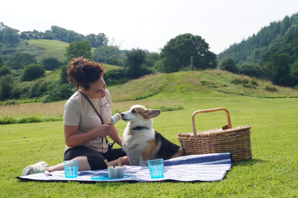 Sian and Bilbo with Frozen Treats