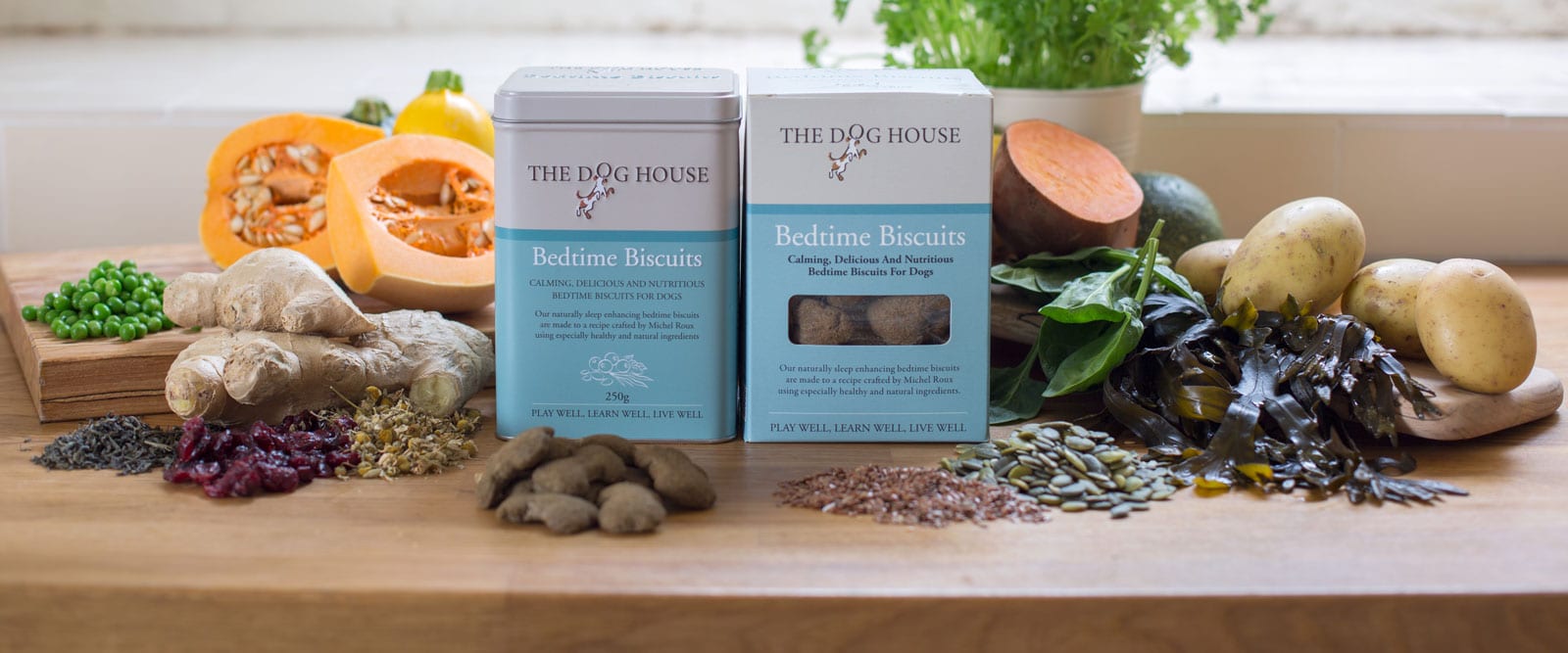 The dog house sales biscuits